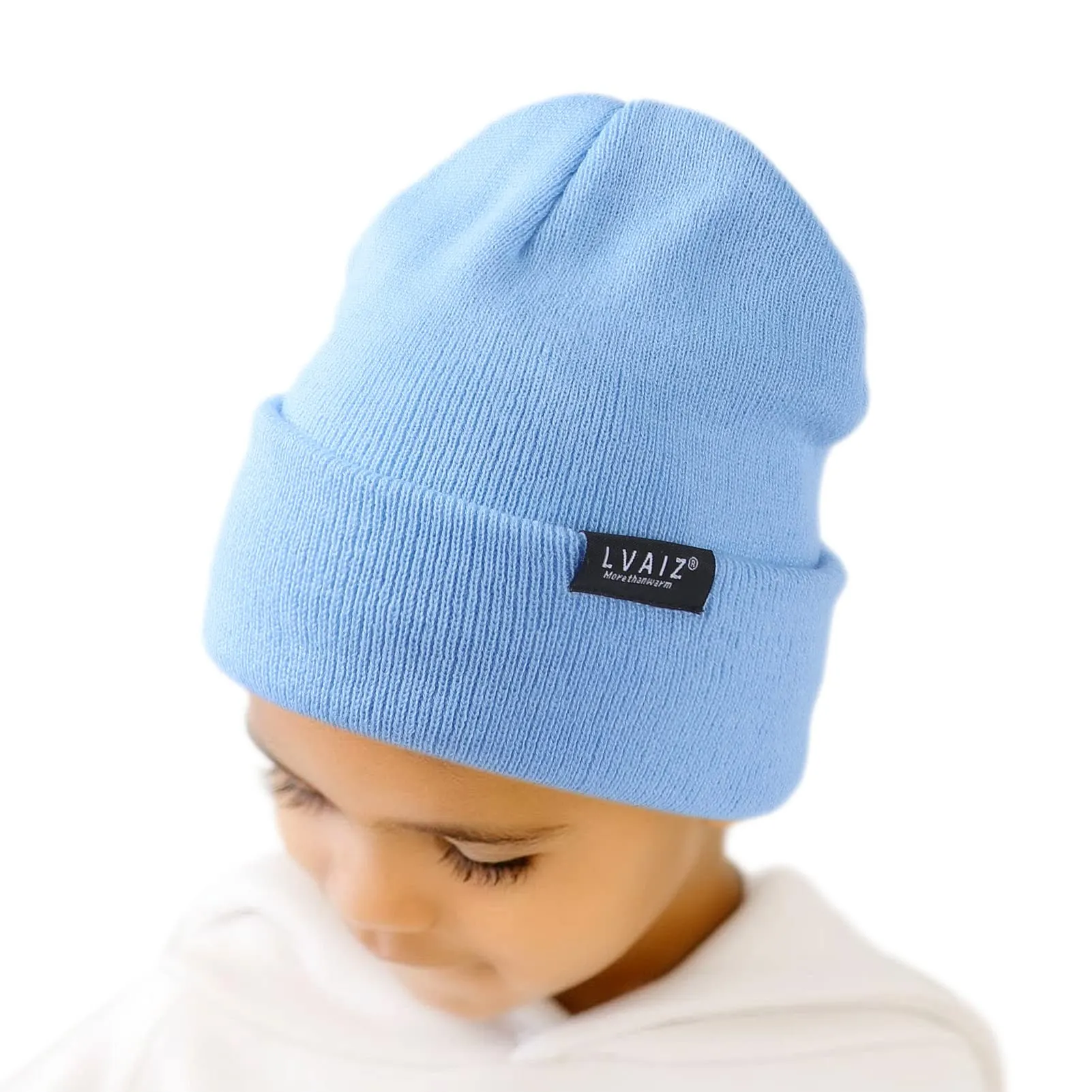 Kids Satin Lined Cuffed Beanie Toddler Warm Winter Hat