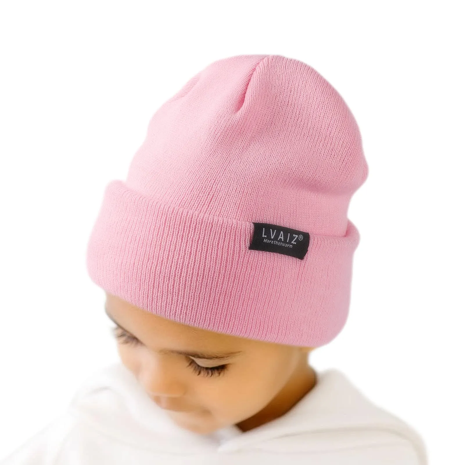 Kids Satin Lined Cuffed Beanie Toddler Warm Winter Hat