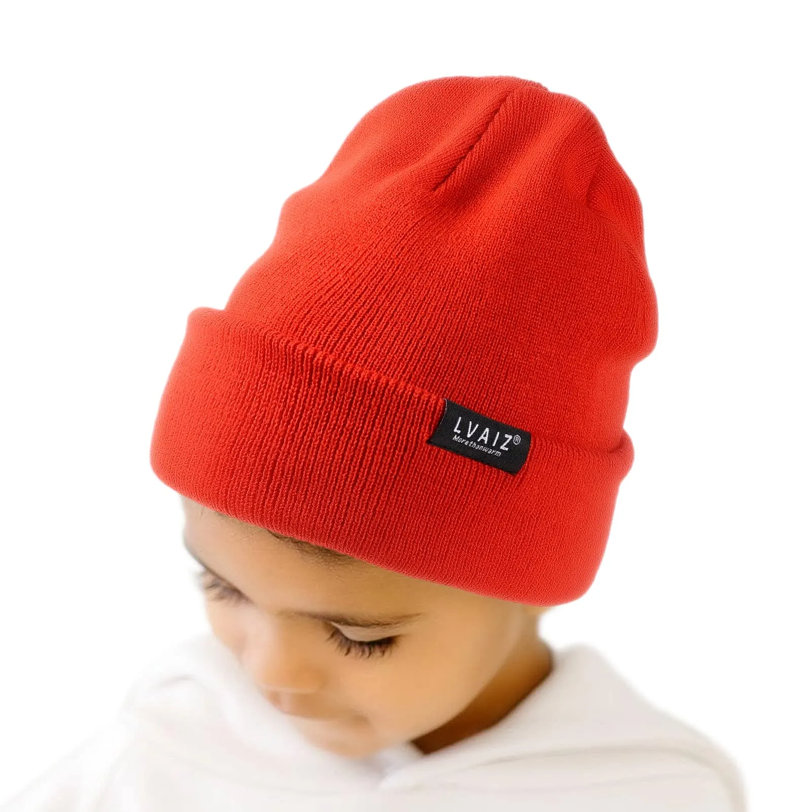 Kids Satin Lined Cuffed Beanie Toddler Warm Winter Hat