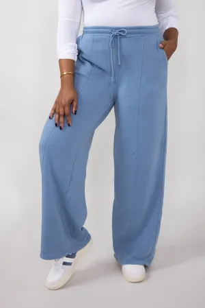 Knit Lounge Pants for Women in Gray Blue | DZ24E895-GRAYBLUE