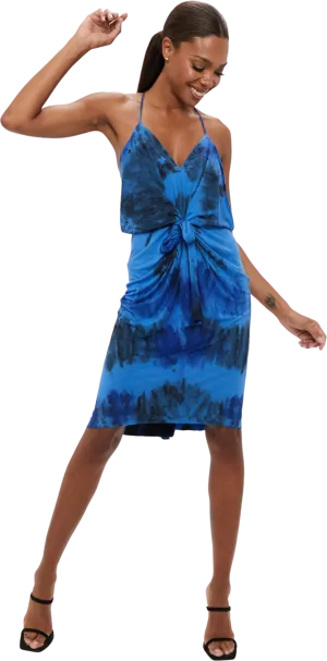 Knot front dress