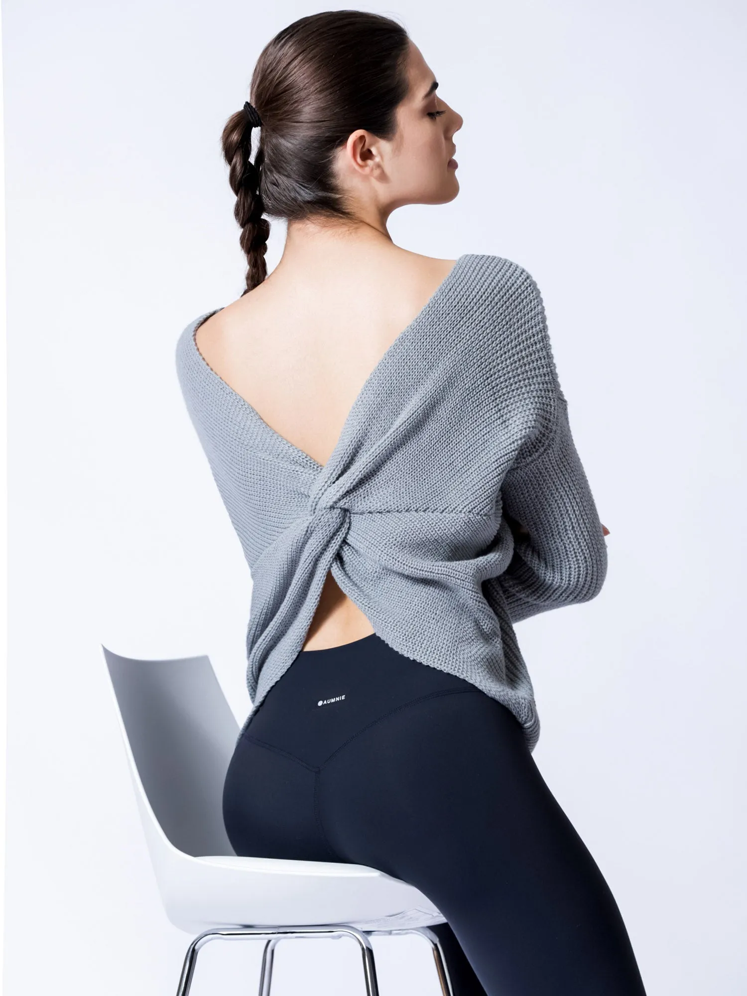 KNOTTED OPEN BACK SWEATER