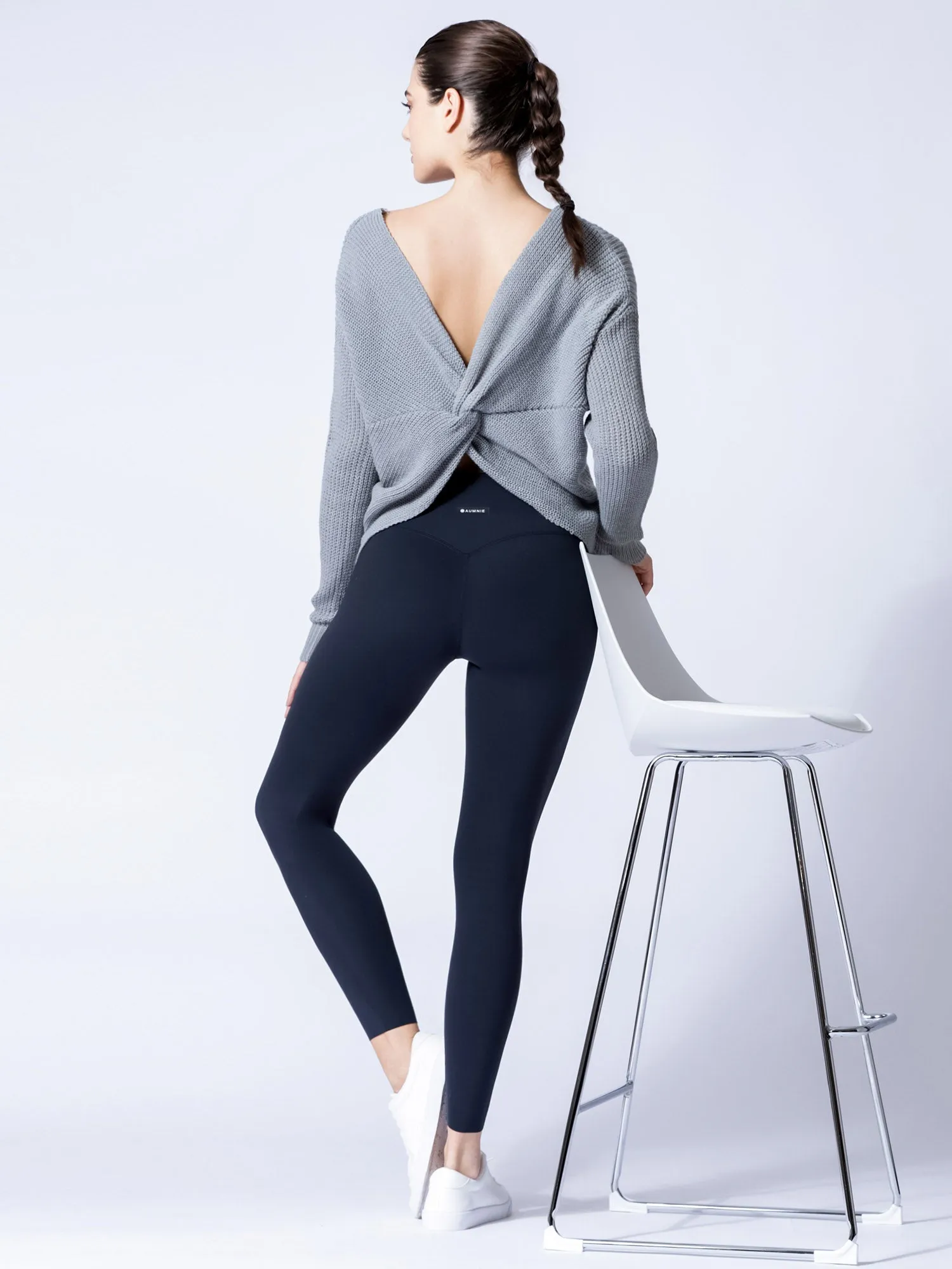 KNOTTED OPEN BACK SWEATER