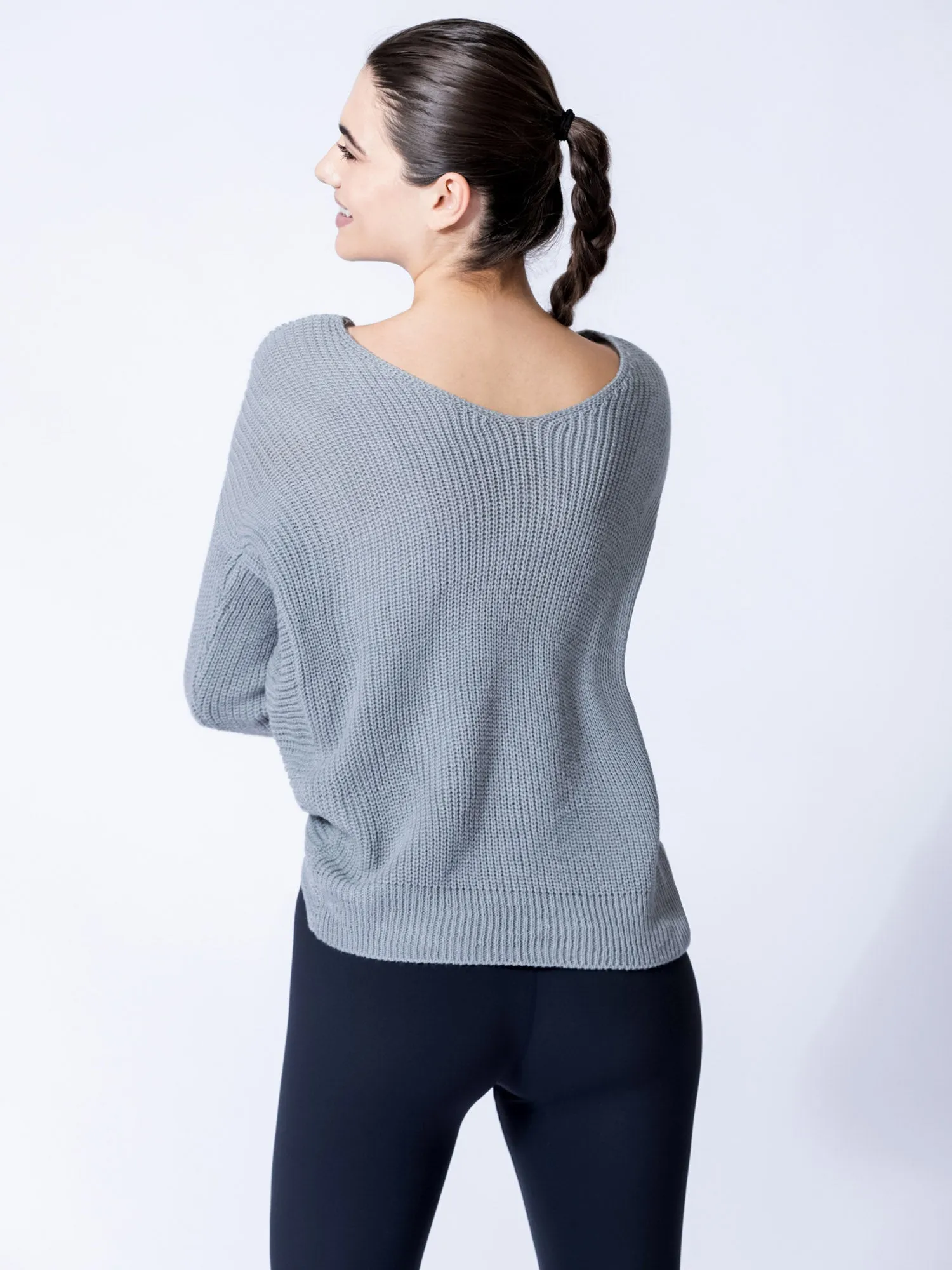 KNOTTED OPEN BACK SWEATER
