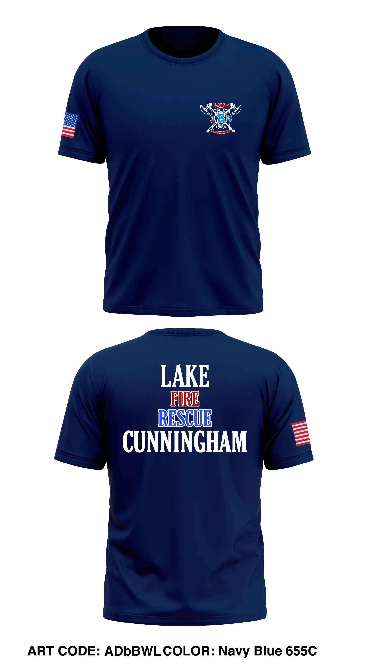Lake Cunningham Fire Department Store 1 Core Men's SS Performance Tee - ADbBWL