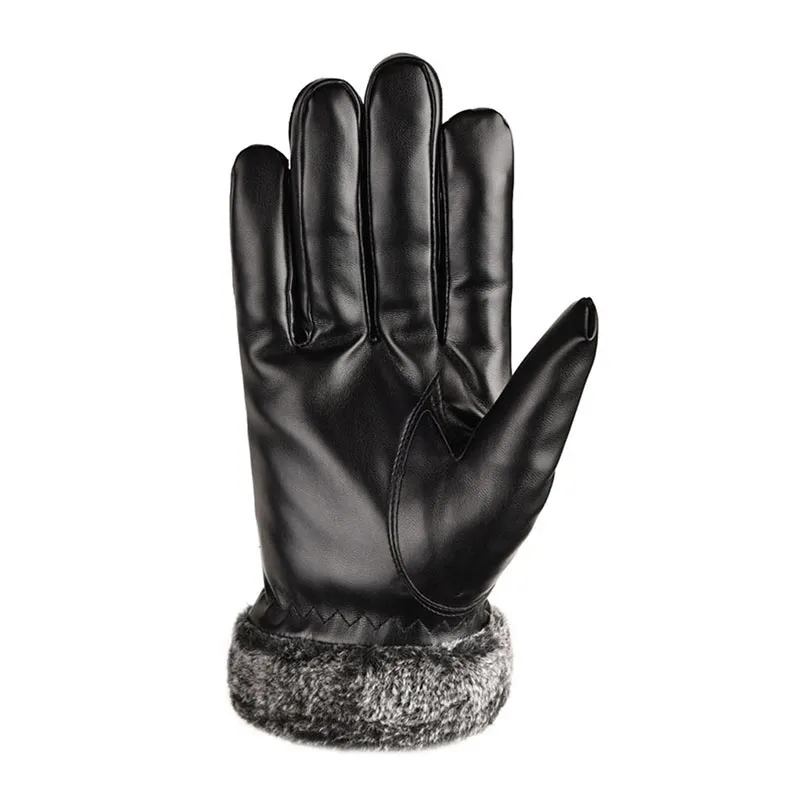 Leather Winter Warm Gloves