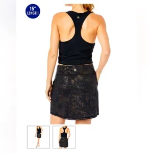 LILLY PULITZER Luxletic Sabbia Foil Print 15&quot; Skort Size L