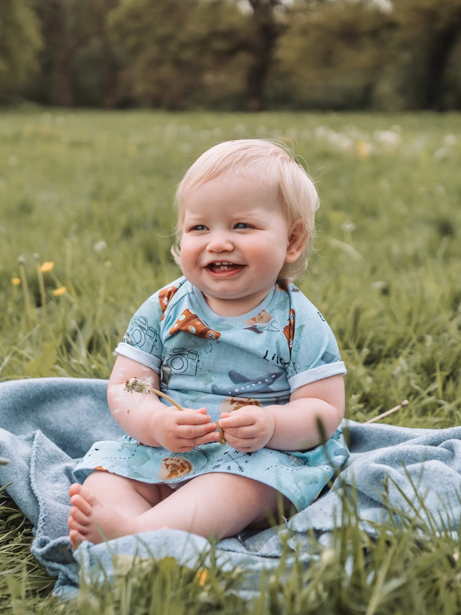 Little Explorer Circle Skirt - Blue
