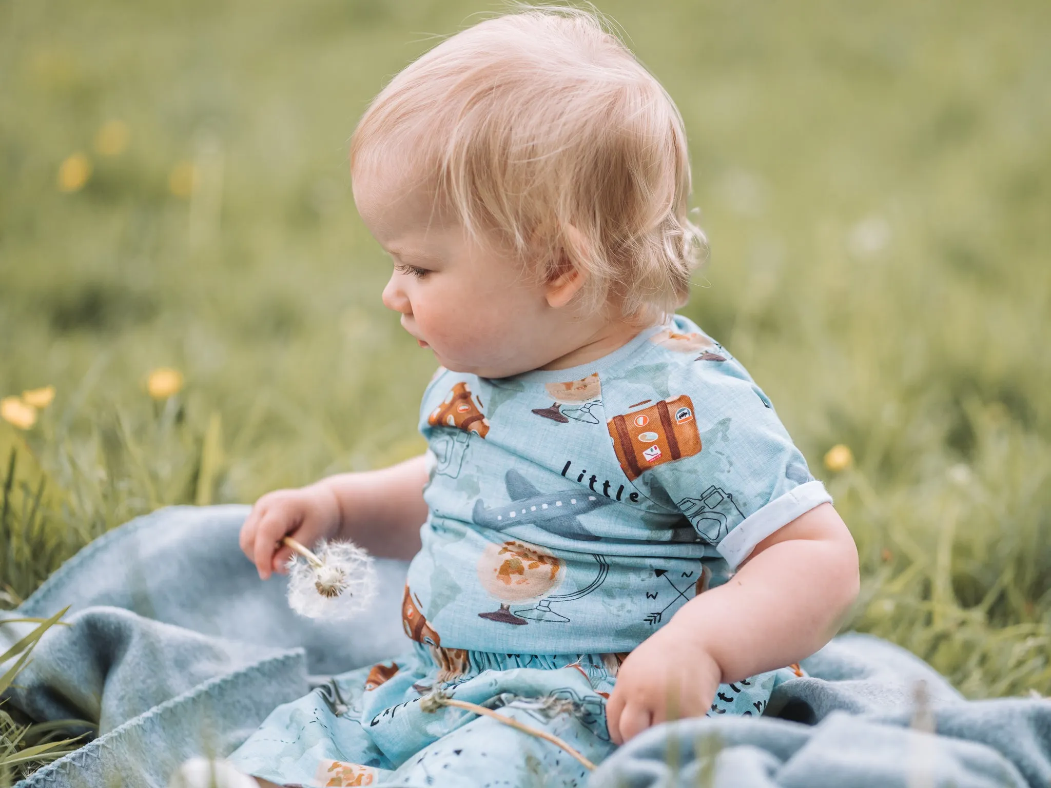 Little Explorer Circle Skirt - Blue