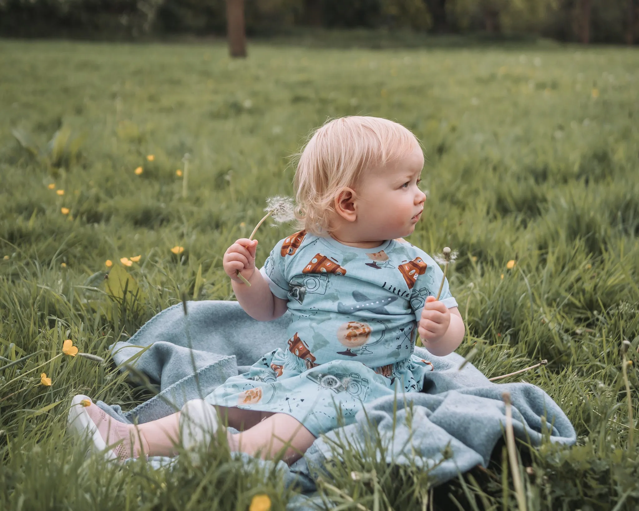 Little Explorer Circle Skirt - Blue