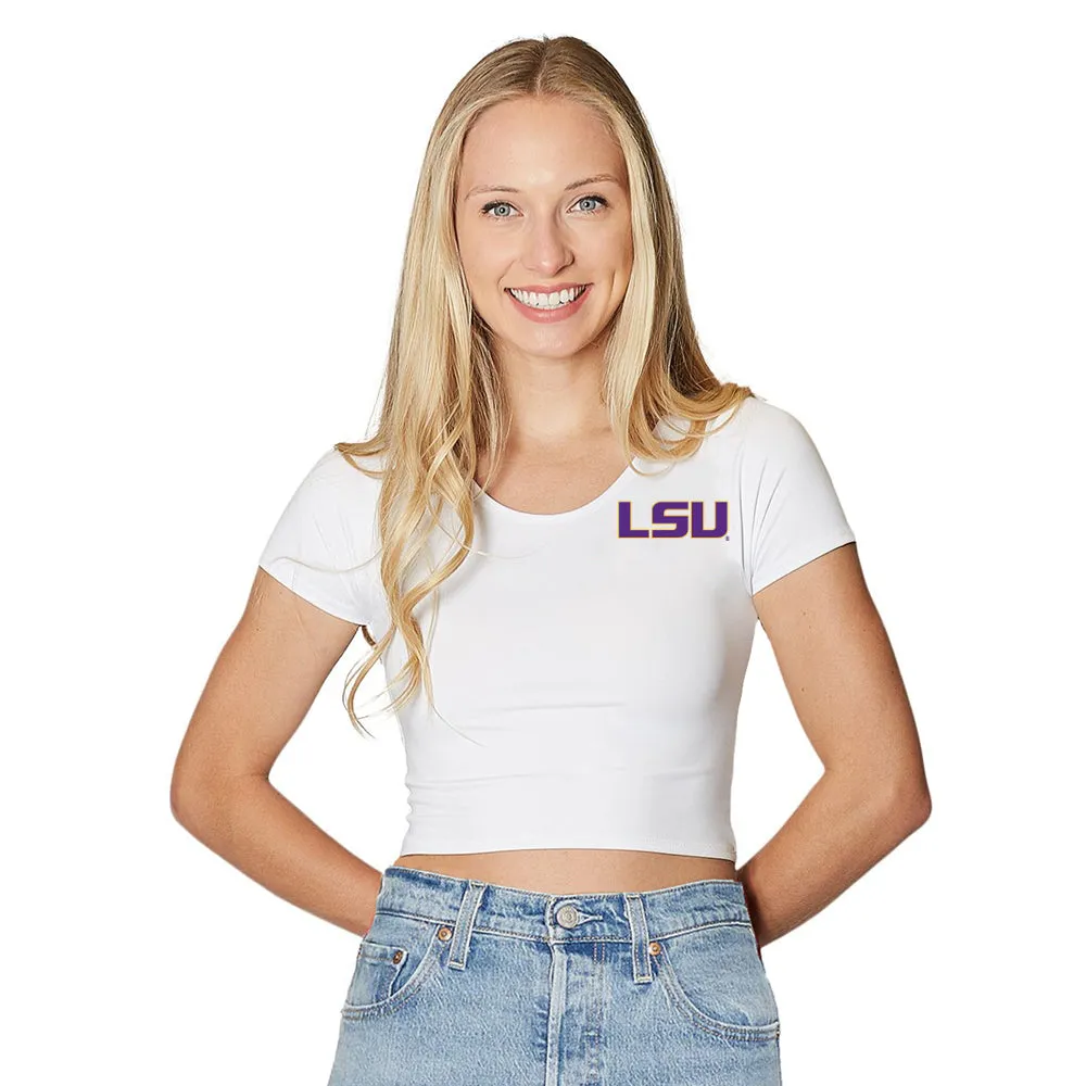 LSU White Babydoll Tee