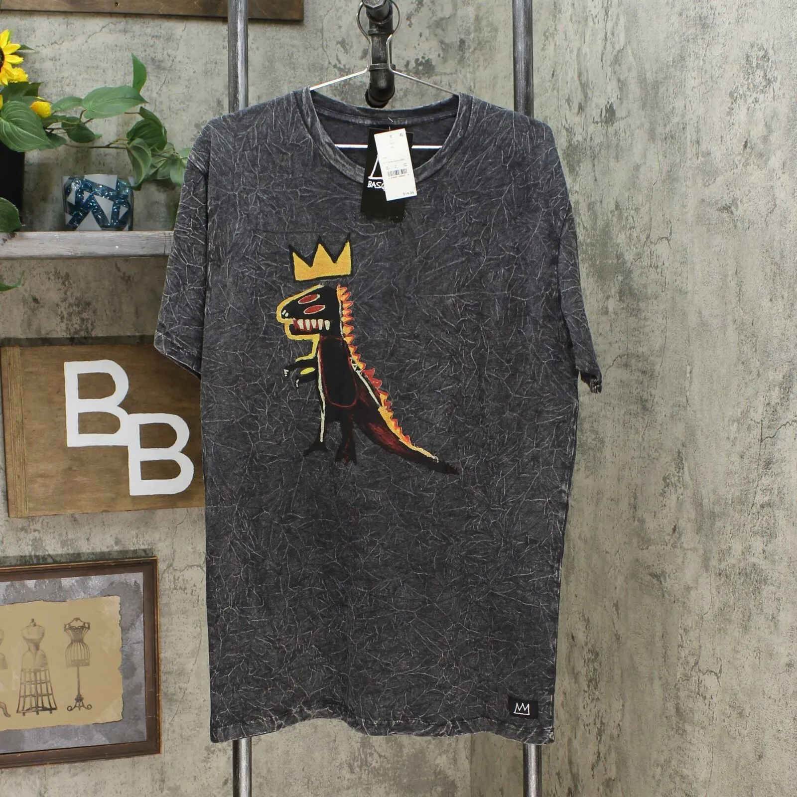 Mad Engine Men's Jean-Michel Basquiat Short Sleeve Graphic T-Shirt