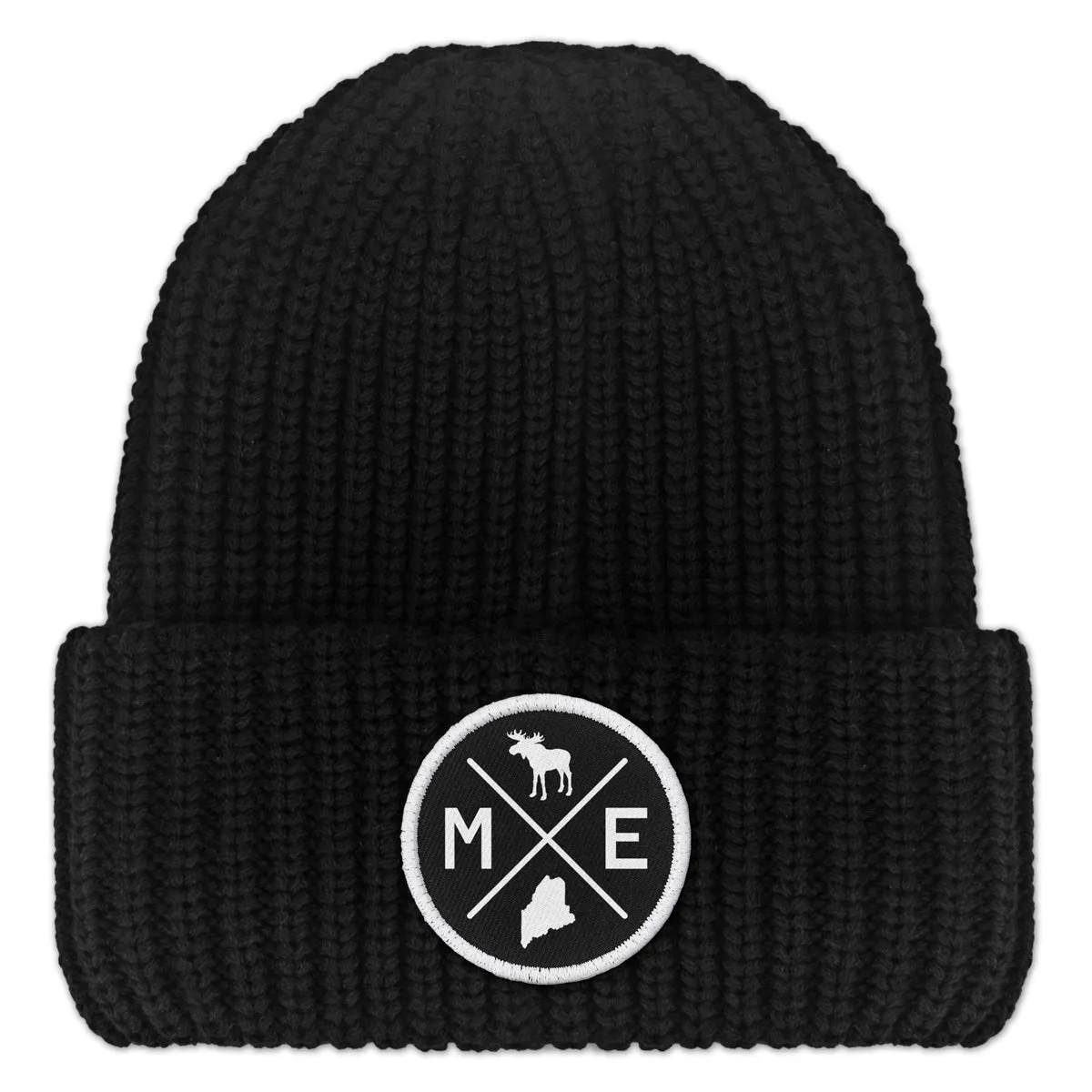 Maine Circle Emblem Chunky Knit