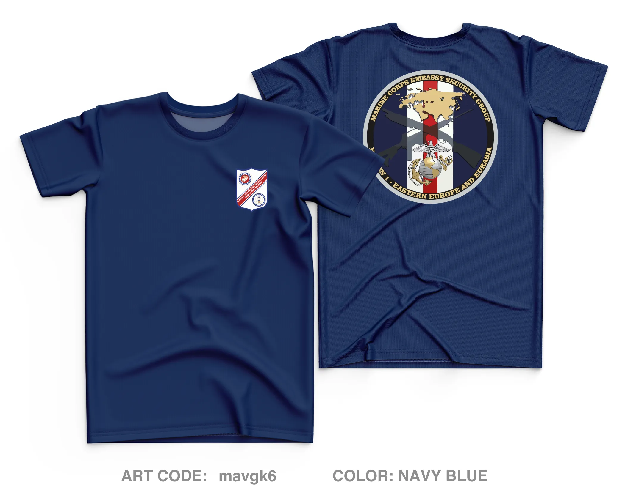 Marine Corps Embassy Security Group, Region 1 HQ Core Men's SS Performance Tee - mavgk6
