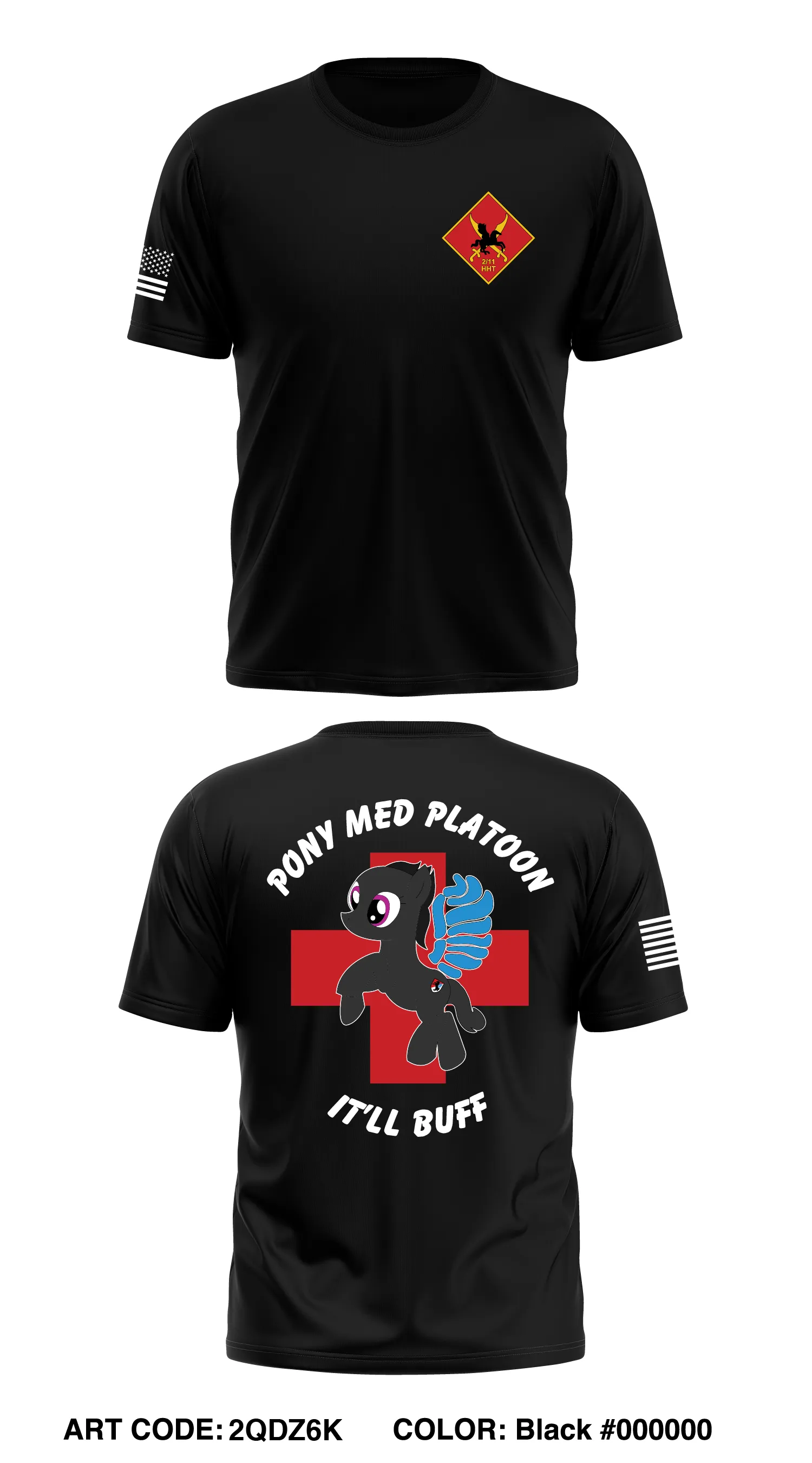 Med Plt, HHT, 2/11 ACR Core Men's SS Performance Tee - 2QDZ6K