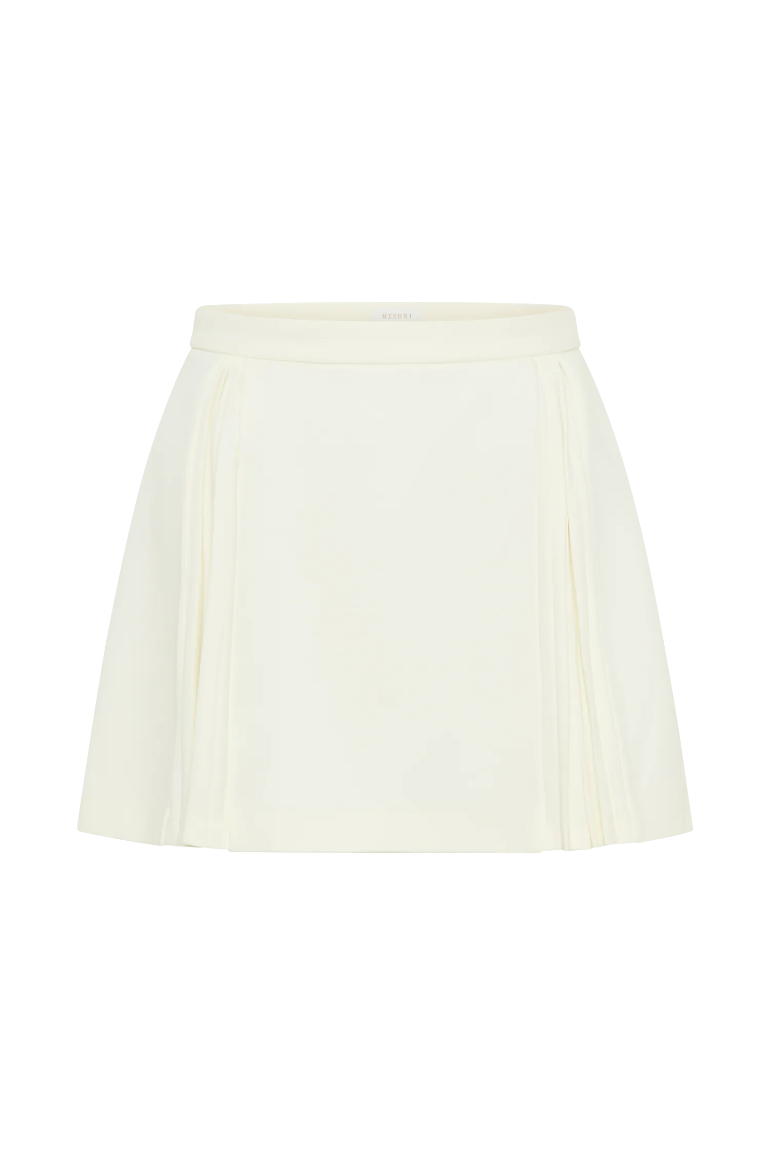 Melinda Mini Skirt With Pleats - Ivory