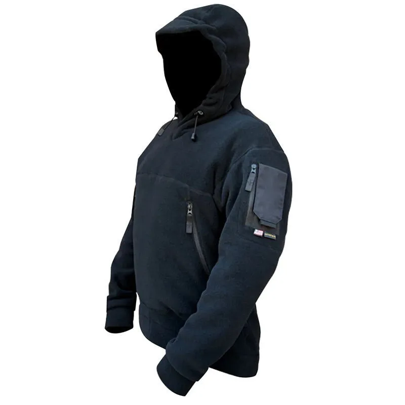 Men Outdoor Winter Warm Military Polar Fleece Hooded Sweatshirts