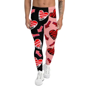 Mens Leggings, Hearts and Arrows