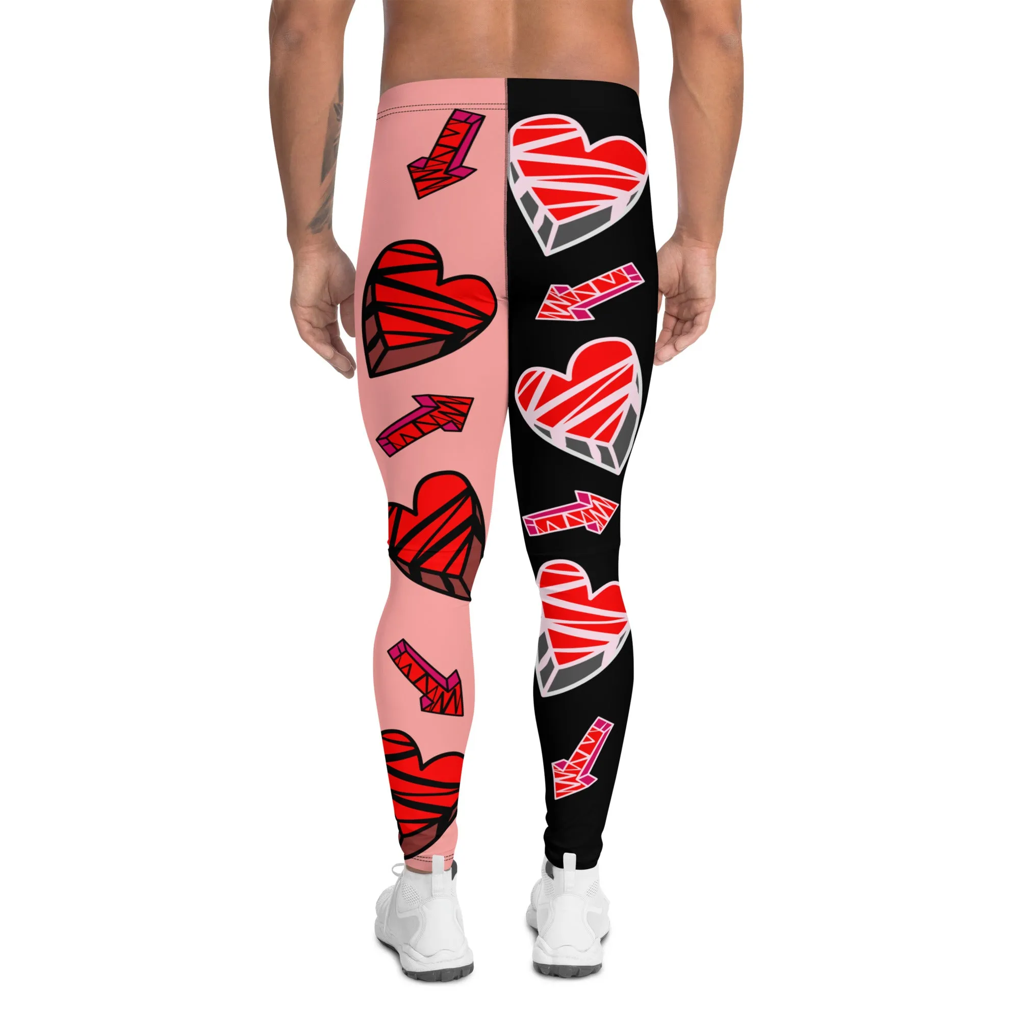Mens Leggings, Hearts and Arrows