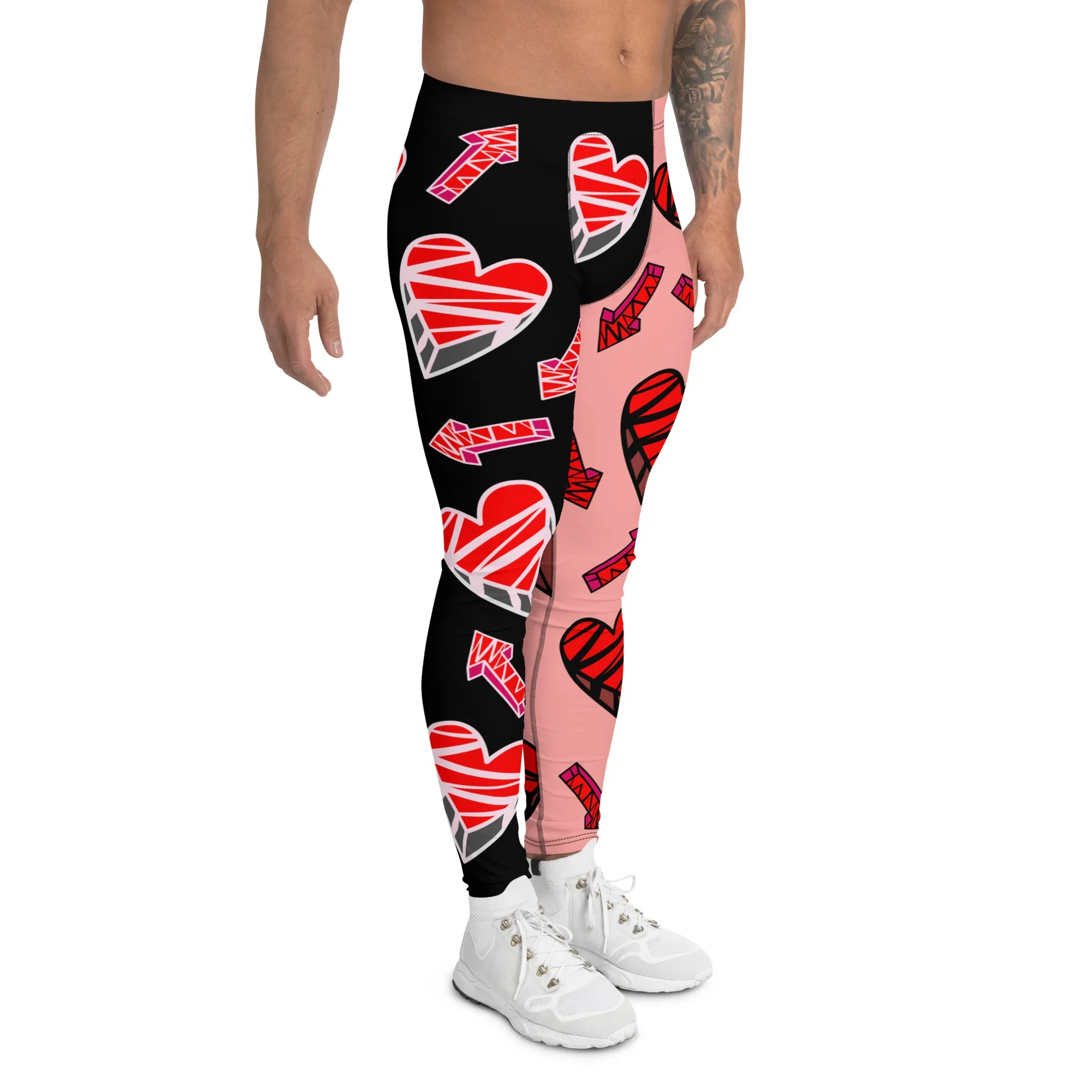 Mens Leggings, Hearts and Arrows