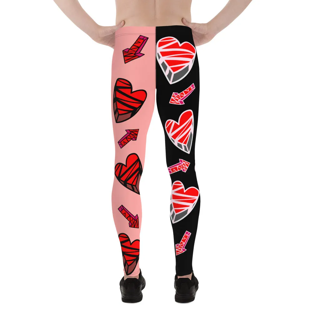 Mens Leggings, Hearts and Arrows