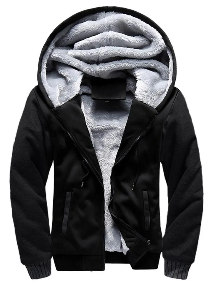 Men's Winter Warm Heavyweight Thick Sherpa Lined Hooded Coats