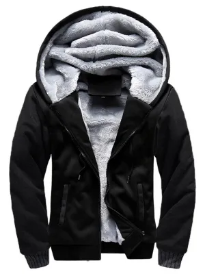 Men's Winter Warm Heavyweight Thick Sherpa Lined Hooded Coats