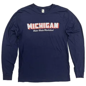 Michigan Water Winter Wonderland Long Sleeve Shirt
