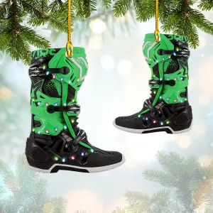 Motocross Green-Shaped Ornament - HN95