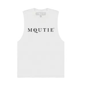 MQCUTIE WHITE MUSCLE TEE