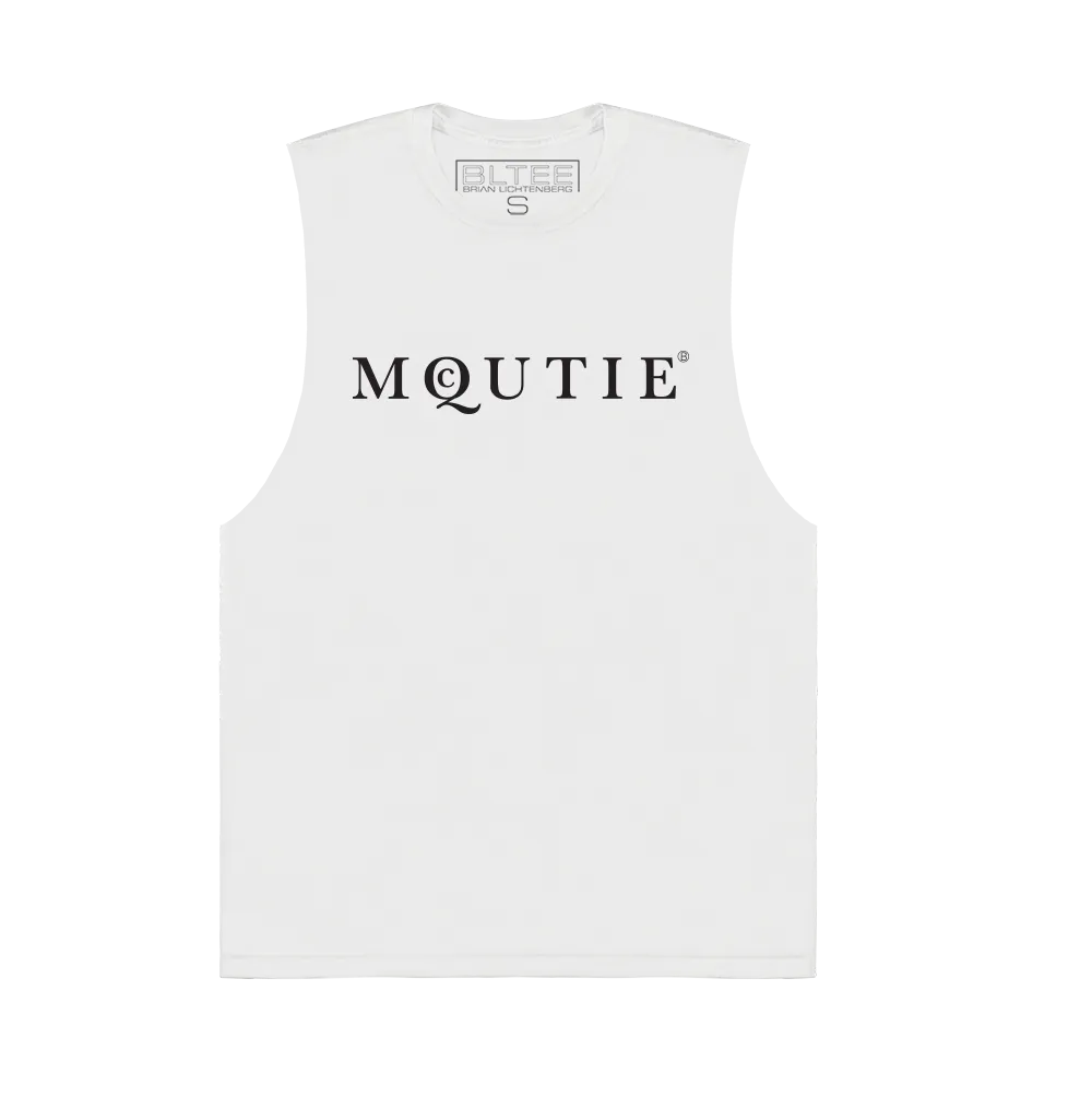 MQCUTIE WHITE MUSCLE TEE