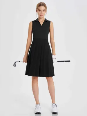 New BALEAF Women's UPF 50  Sleeveless Golf Dress with Elegant Pleats and Stretch Fabric Black, Sz XS! Retails $65 
