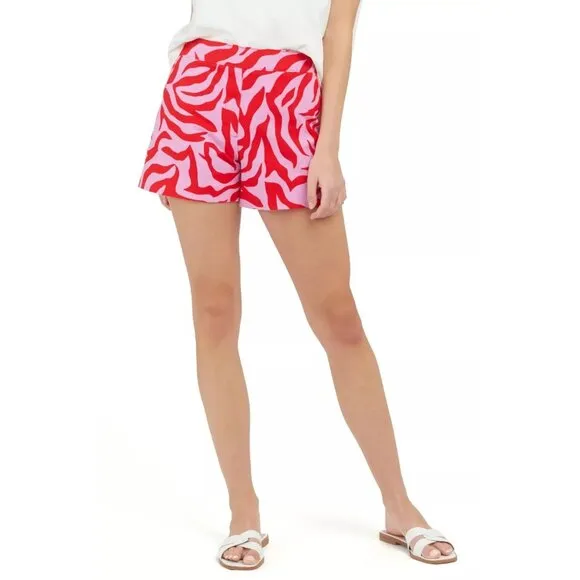 New SPANX ON THE GO PRINT 5.5&quot; SHORTS in Zebra Print  XL