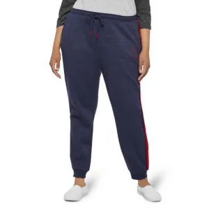New with tags! Love Ellen DeGeneres Women’s Plus Fleece Joggers, Blue & Red, Sz 3X!