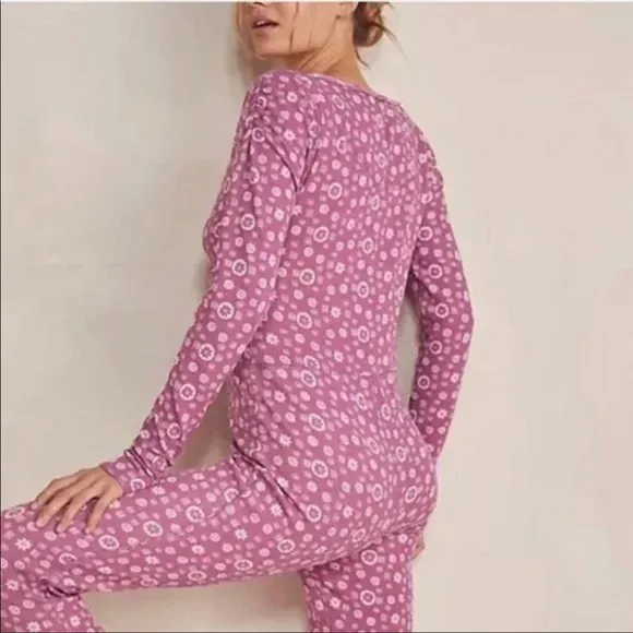 NWOT Free People Home Alone Long Johns In Sweet Combo XS