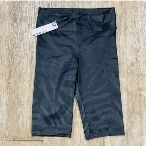 NWT Koral Densonic High Rise Gouffre Biker Shorts Black Zebra XS