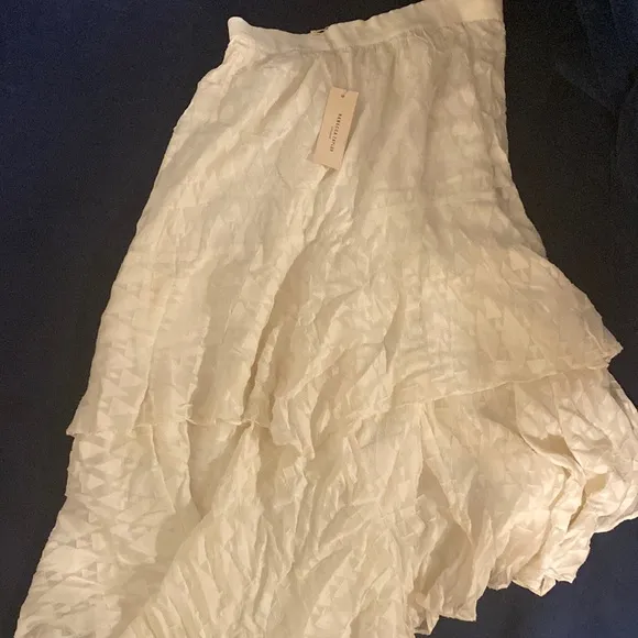 NWT REBECCA TAYLOR Ice Cap Fil Coupe skirt In Snow