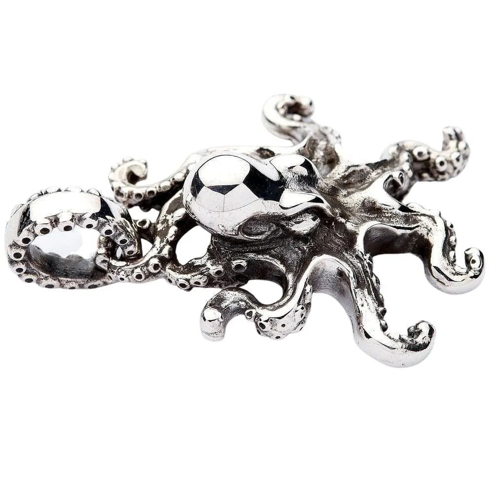 Octopus Sterling Silver Gothic Pendant Necklace