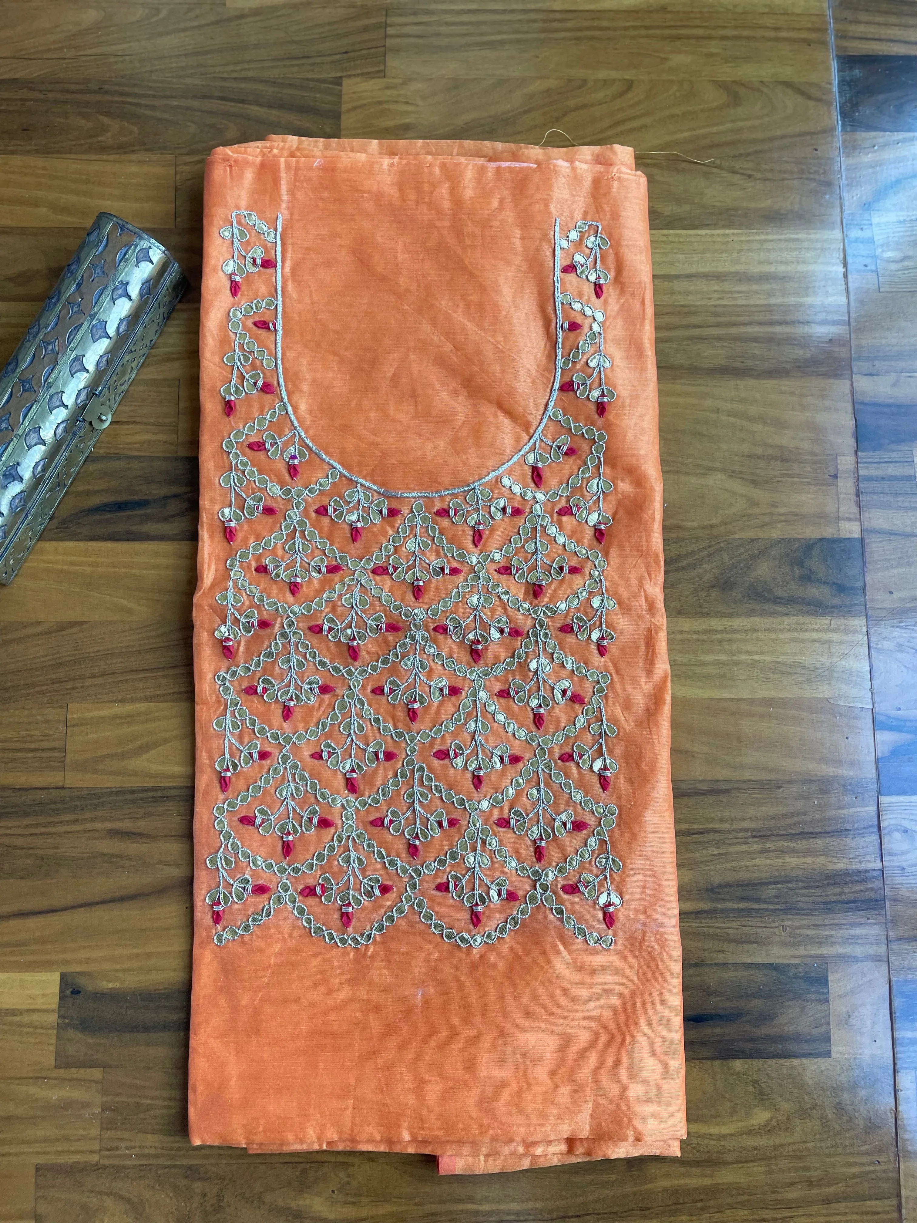 Orange Gota Patti Kurti