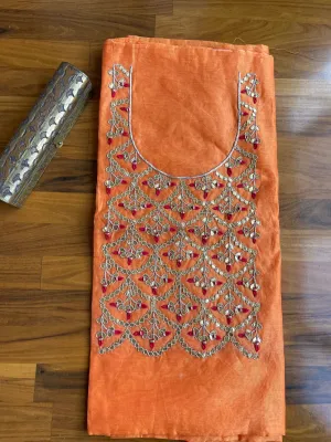 Orange Gota Patti Kurti