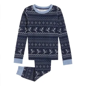 Petit Lem Navy Alpine PJ Set