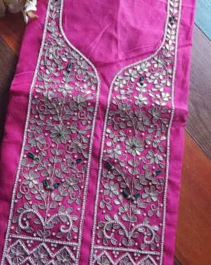 Pink Gota Patti Chanderi Kurti