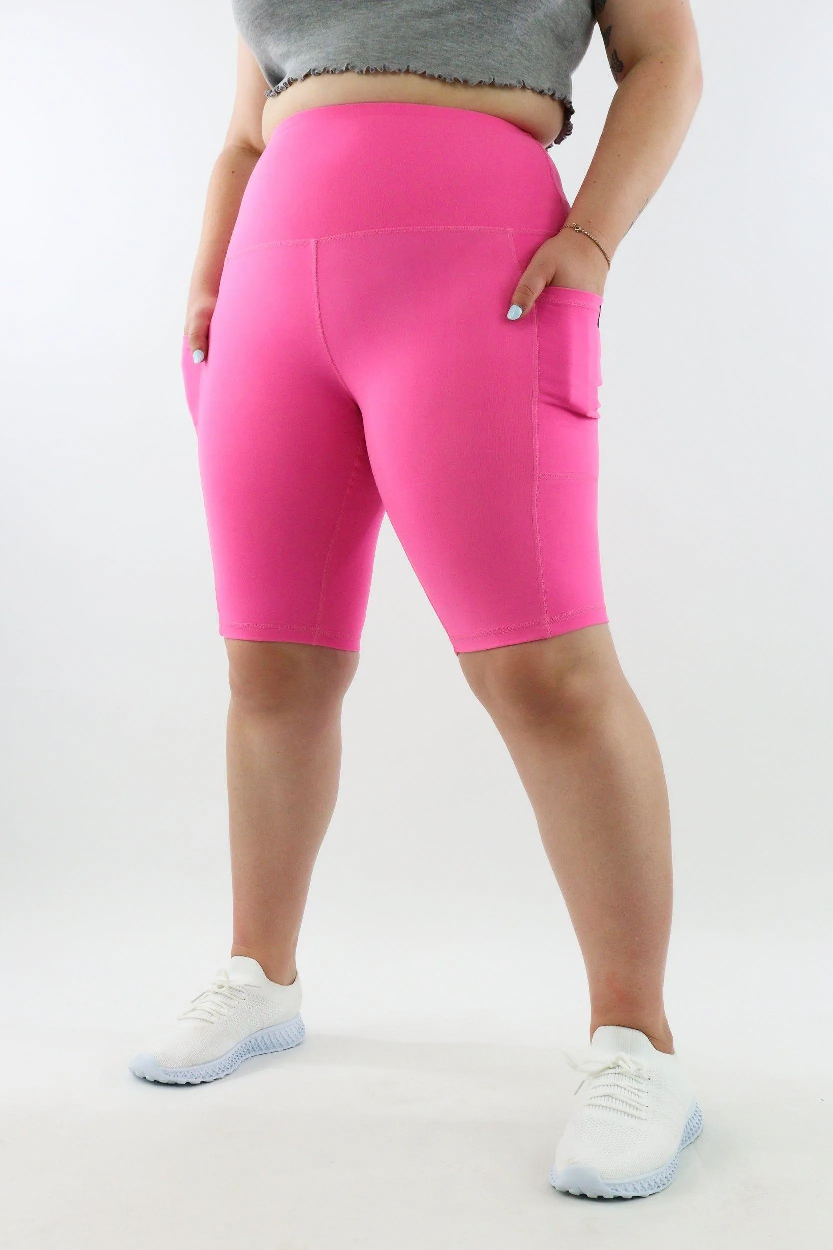 Pink - Leg Pockets - Long Shorts - Hybrid 2.0