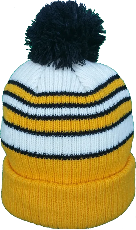 Pittsburgh Steelers Traditional Stripe Pom Toque