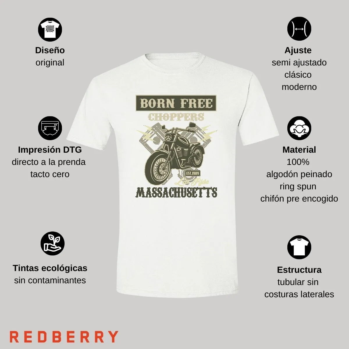 Playera Hombre Motos Biker Motociclista MS1003