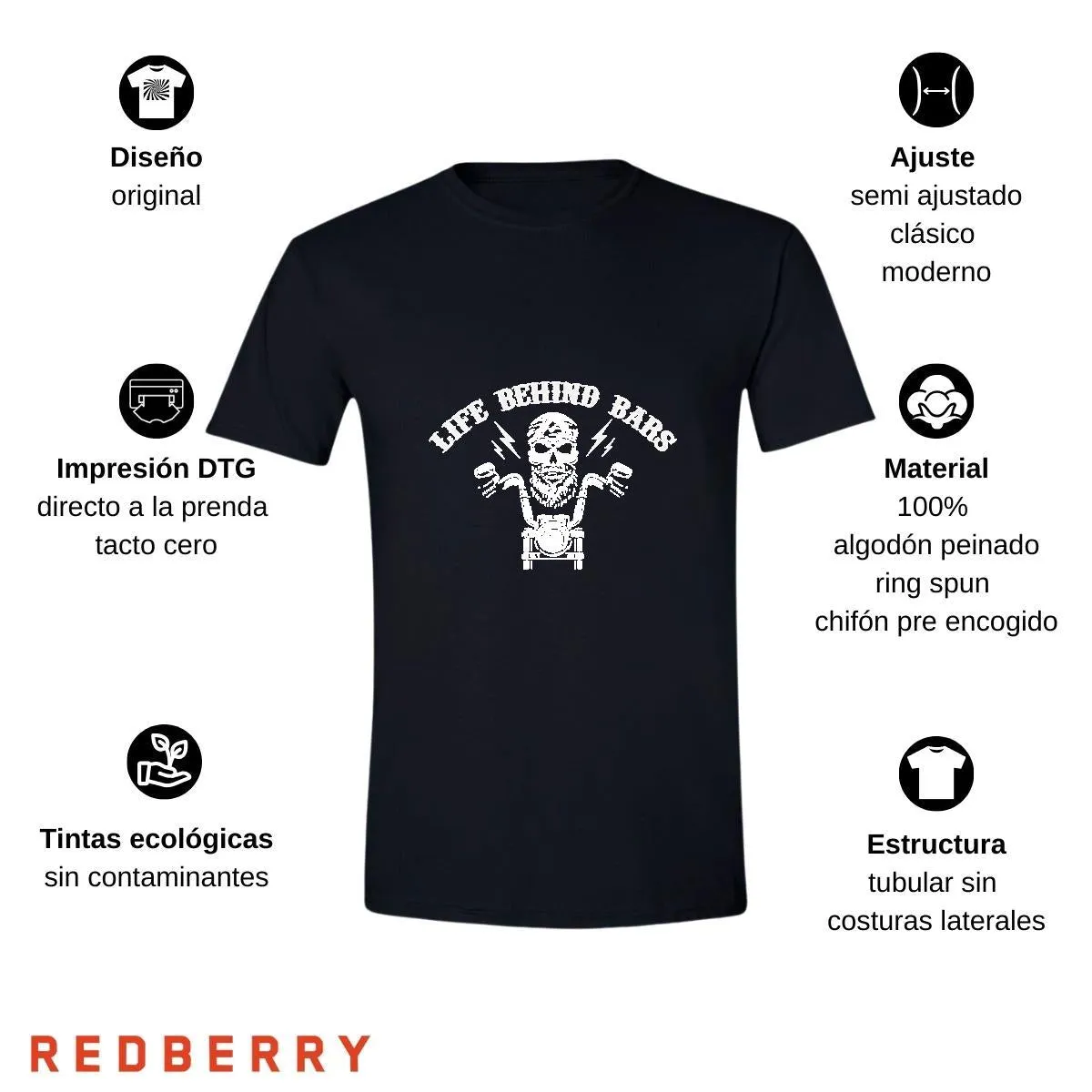 Playera Hombre Motos Biker Motociclista MS1017