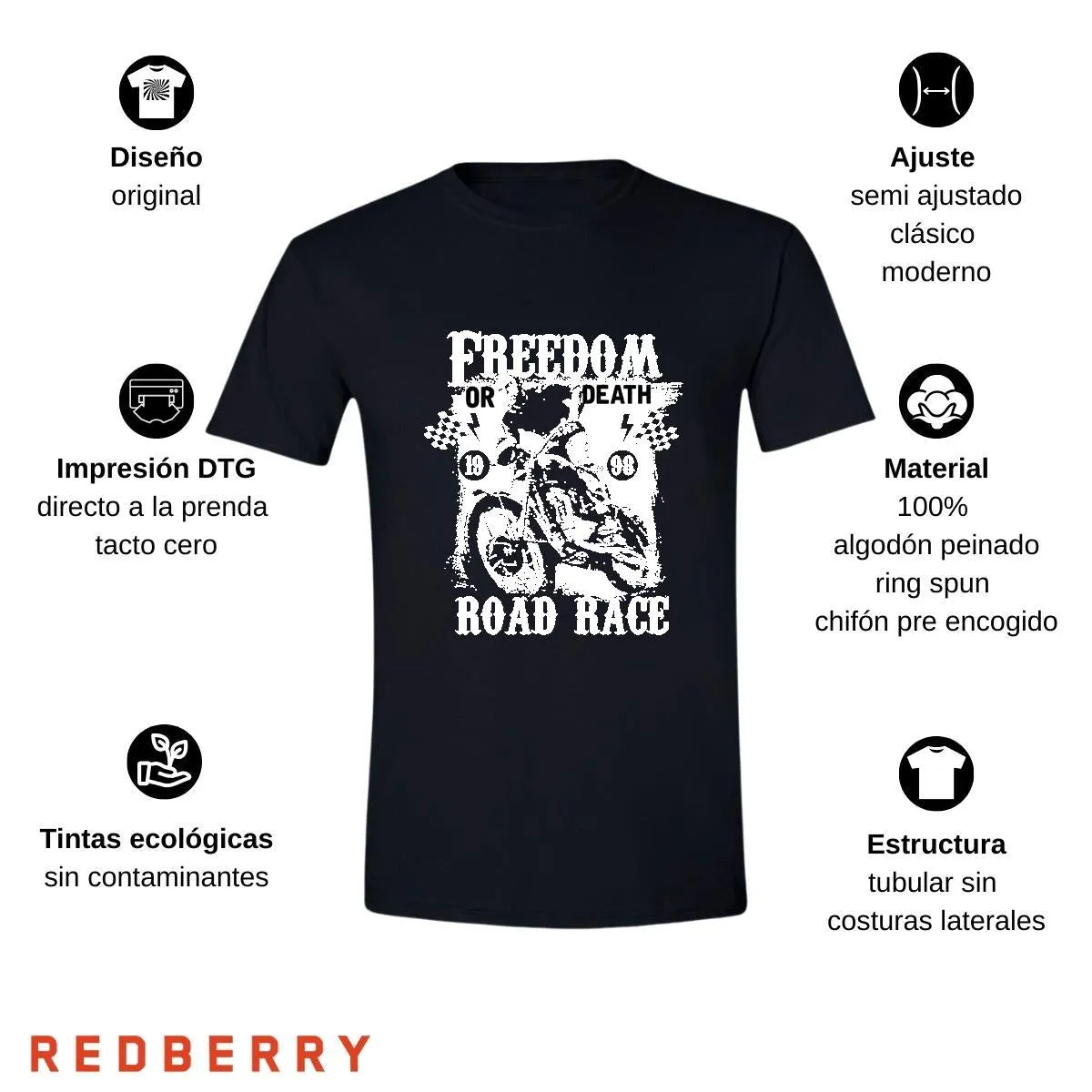 Playera Hombre Motos Biker Motociclista MS2005