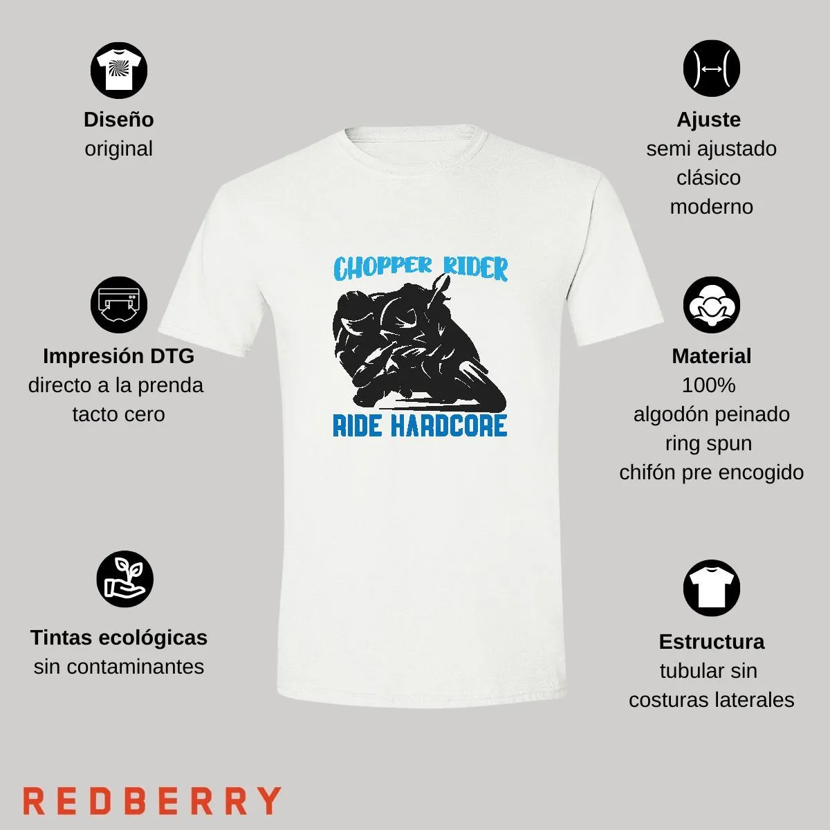 Playera Hombre Motos Biker Motociclista MS2047