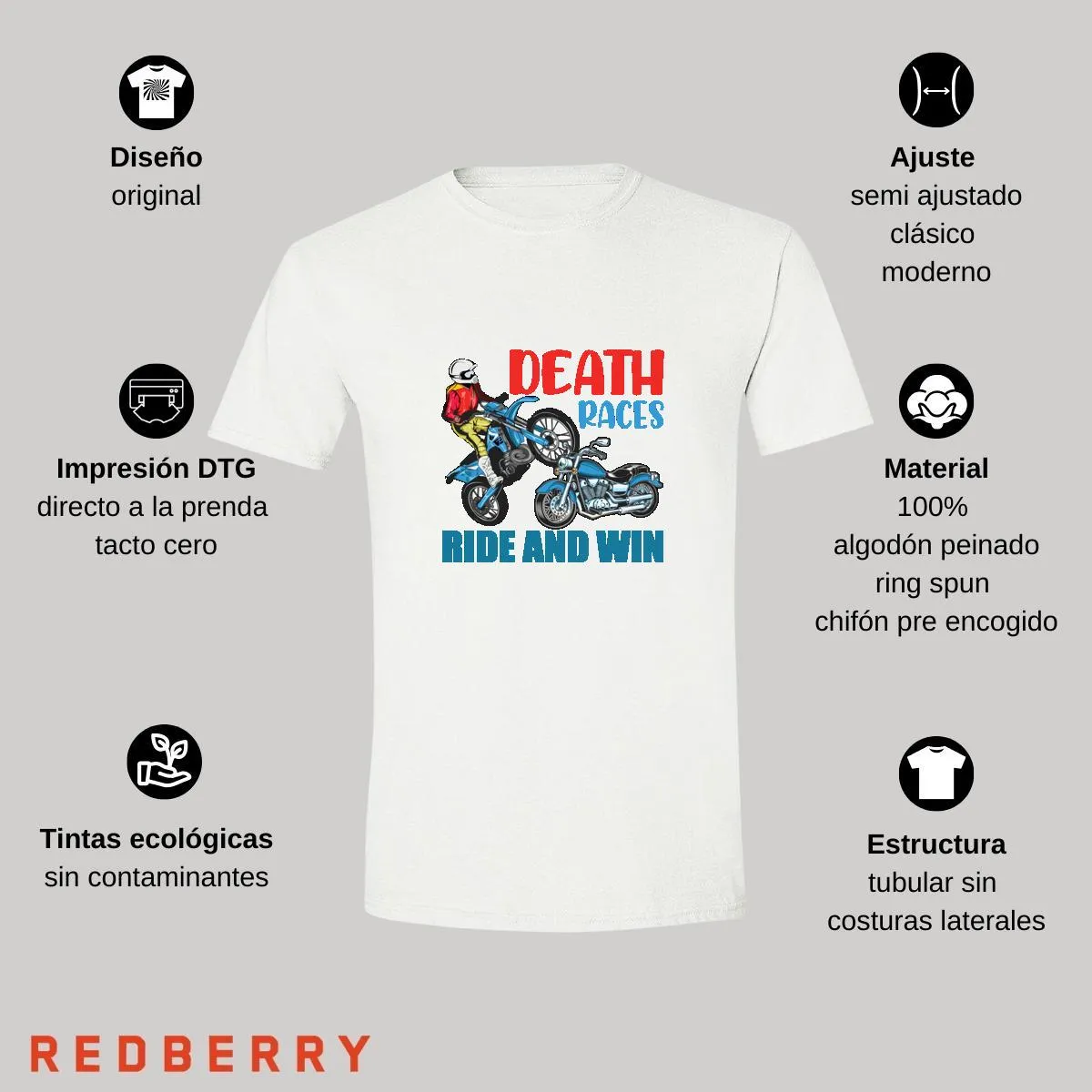 Playera Hombre Motos Biker Motociclista MS2060