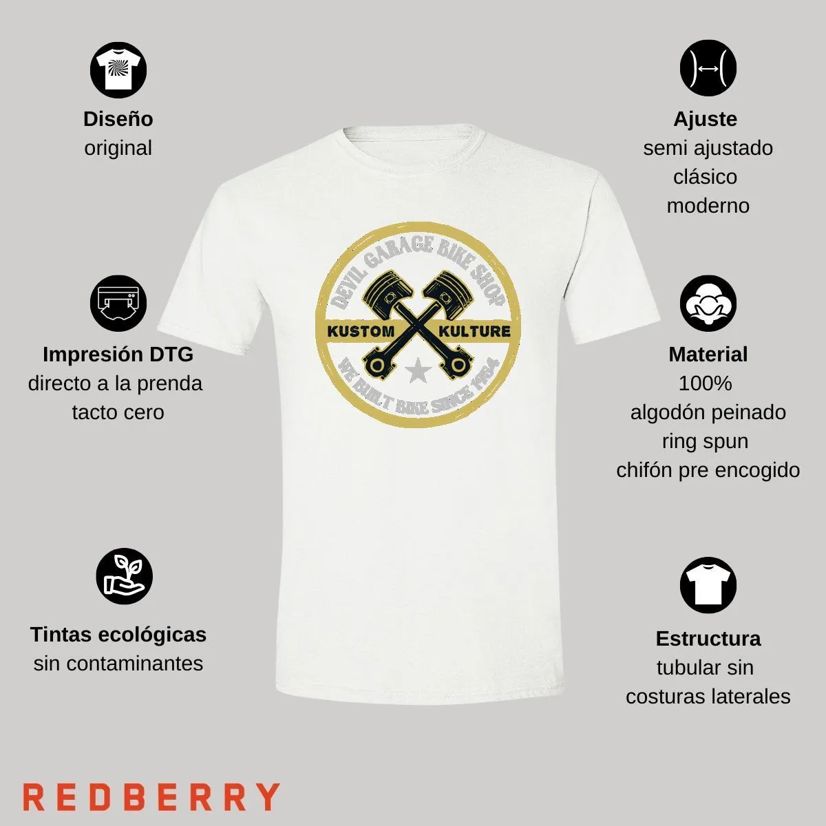 Playera Hombre Motos Biker Motociclista MS2068